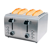 Tostadora Peabody Acero Inox para 4 Panes