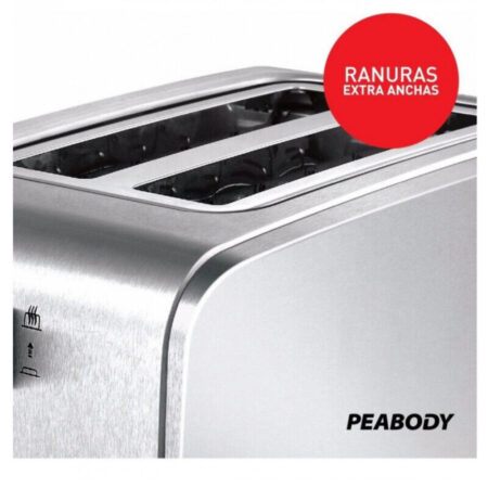 Tostadora 2 Rebanadas Acero Pulido PEABODY PE-T8127 - Imagen 3