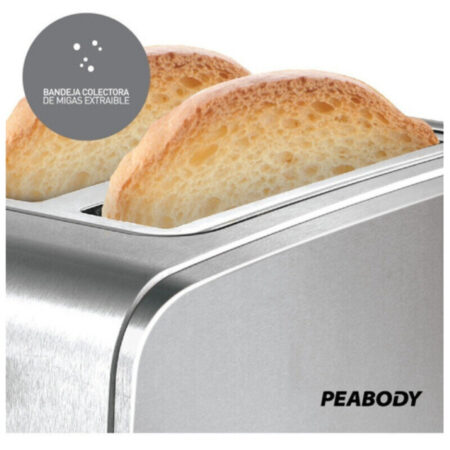Tostadora 2 Rebanadas Acero Pulido PEABODY PE-T8127 - Imagen 5