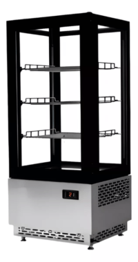 Heladera Exhibidora Vertical Italy 4 Lados Doble Vidrio 78 LA