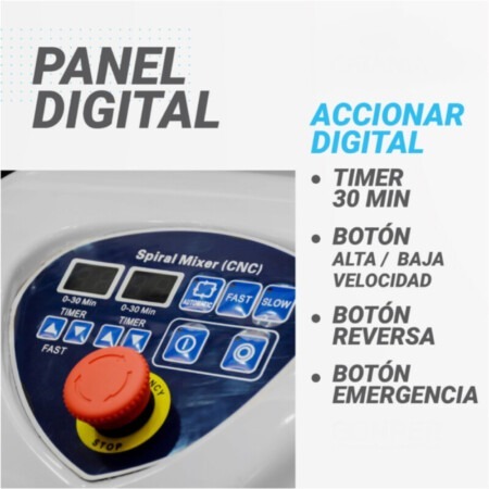 Amasadora Industrial Digital Rapida 50 Kg Ssd130b Catania - Imagen 2