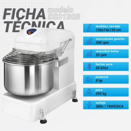 Amasadora Industrial Digital Rapida 50 Kg Ssd130b Catania - Imagen 3