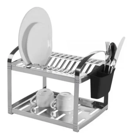 Escurridor Acero Inoxidable 16 Platos Cubiertero Y Bandeja
