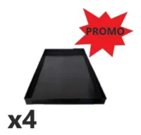 Promo Combo Lata Asadera Enlozada Negra 30x40x2cm 4 Unidades