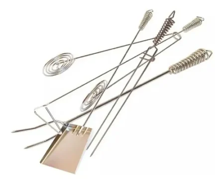 Set De 5 Accesorios Para Asador Acero Inoxidable