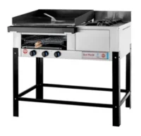 Plancha Gas Lomitera Multiple Con Anafe 2 Hornallas Sol Real