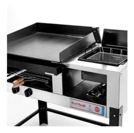 Plancha Lomitera Multiple Con Freidora 7 Litros 177 Sol Real - Imagen 2