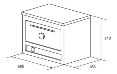 Horno A Gas Semi Industrial Cfh Puerta Ciega 60cm Tst - Imagen 4