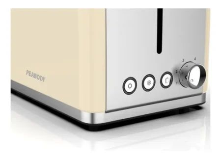 Tostadora Acero Inoxidable 2 Panes 6 Niveles 1050 W Peabody 2 Colores - Imagen 3