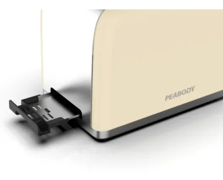 Tostadora Acero Inoxidable 2 Panes 6 Niveles 1050 W Peabody 2 Colores - Imagen 4