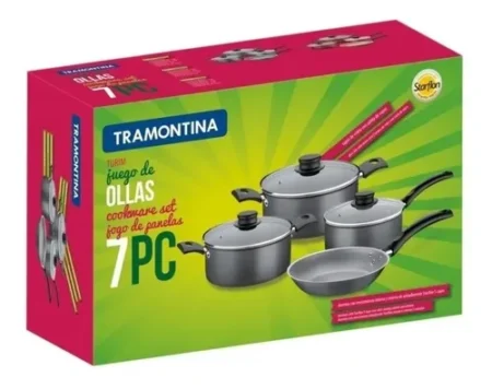 Bateria De Cocina Teflon Juego De 7 Ollas Turim Tramontina - Imagen 3