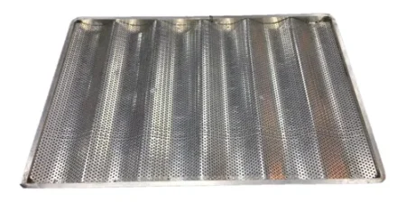 Baguetera Bandeja De Aluminio 60x40cm 6 Ondas Baguette Pan - Imagen 3