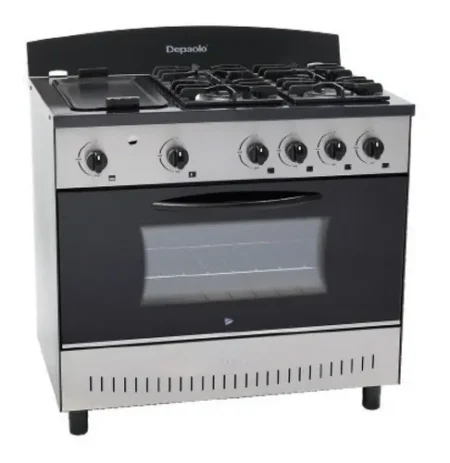 Cocina De 4 Hornallas Y Plancha Puerta Visor 900 Depaolo