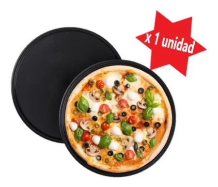Molde Pizzero Enlozado 34cm Reforzado Para Pizza Prepizza - Imagen 2