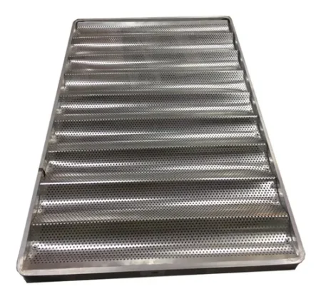 Baguetera Bandeja De Aluminio 70x45,5cm 9 Ondas Baguette Pan - Imagen 2