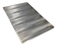 Baguetera Bandeja De Aluminio 60x40cm 6 Ondas Baguette Pan