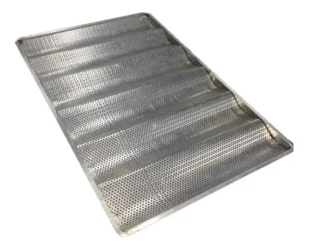 Baguetera Bandeja De Aluminio 60x40cm 6 Ondas Baguette Pan
