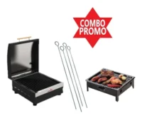 Parrilla Anguse480 + Brasero De Mesa + 12 Pinchos Brochette