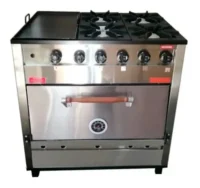 Cocina Industrial Pevi 4 Hornallas Horno Pizzero Y Plancha