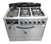 Cocina Ciega 4 Hornallas Reja Fundicion + Tostador Y Plancha