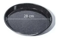 Molde Pizzero Enlozado Salpicado 28cm Para Pizza Prepizza