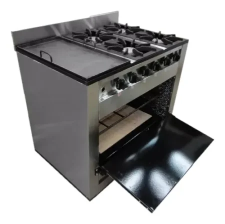 Cocina Industrial Pevi 4 Hornallas Horno Pizzero Y Plancha - Imagen 3