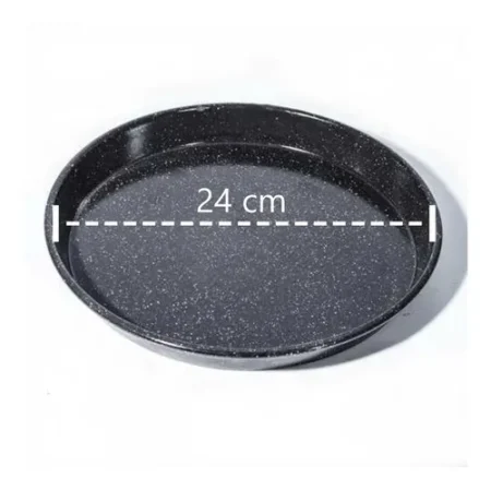 Molde Pizzero Enlozado Salpicado 24cm Para Pizza Prepizza - Imagen 2