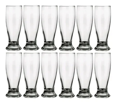 X12 Vasos Cerveza Munich Vidrio Nadir 300 Ml Bazar Catering