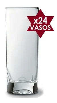 X24 Vasos Amassadinho Trago Largo Vidrio Nadir 310 Ml Bazar