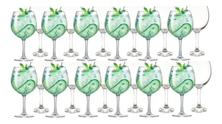 X24 Copas Gin Tonic Vidrio Nadir Trago 600 Ml Bazar Catering - Imagen 4