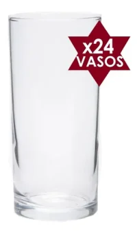 Vaso Cylinder Trago Largo Nadir 350 Ml Simil Jamaica Set X24