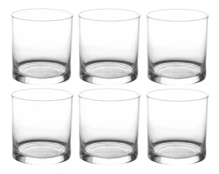 Vaso Bebida Whisky Vidrio Nadir 320 Ml Set X6