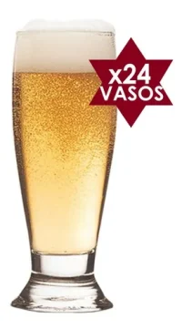 X24 Vasos Cerveza Munich Vidrio Nadir 300 Ml Bazar Catering