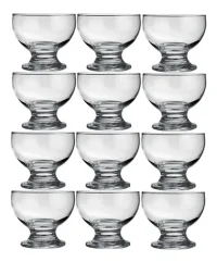 X12 Copas Florida Postre 220 Ml Vidrio Nadir Bazar Catering