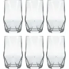 X6 Vasos Topazio Trago Largo Vidrio Nadir 350 Ml Bar Bazar