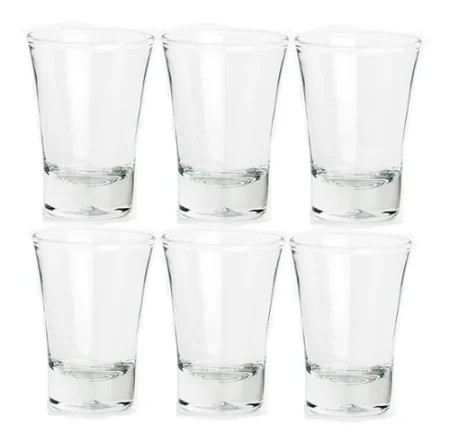 X6 Vasos Shot Tequila Vidrio Nadir 60 Ml Chupito Catering