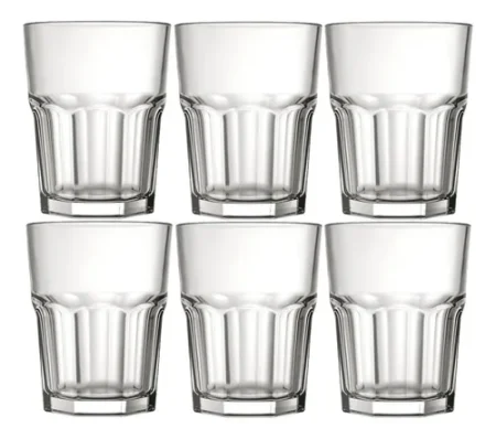 X6 Vasos Soda Bristol Vidrio Nadir 200 Ml Bar Bazar Catering