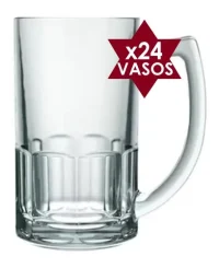 X24 Vasos Chop Bristol Cerveza Vidrio Nadir 340 Ml Bar Bazar