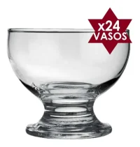 X24 Copas Florida Postre 220 Ml Vidrio Nadir Bazar Catering