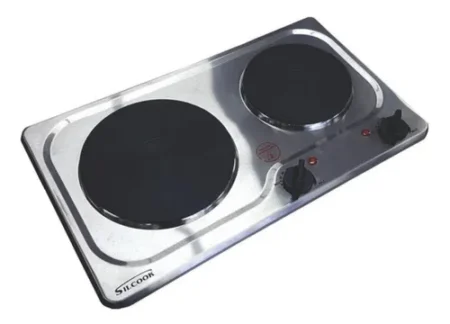 Anafe Electrico 2 Hornallas Empotrable Silcook 1kw Y 1,5kw - Imagen 2