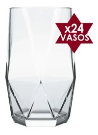 X24 Vasos Topazio Trago Largo Vidrio Nadir 350 Ml Bar Bazar