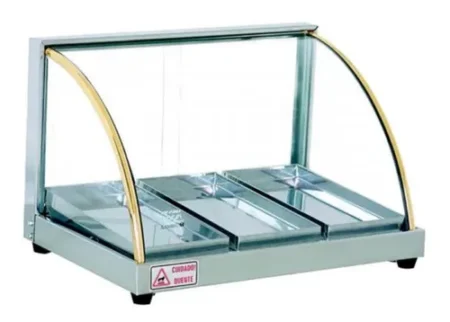 Mantenedor De Comida Caliente Curvo Eléctrico 48 Cm Warmer