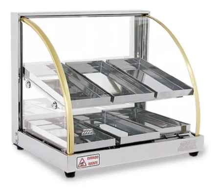 Mantenedor De Comida Caliente Curvo Eléctrico 48cm 2n Warmer