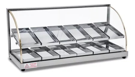 Mantenedor De Comida Caliente Curvo Eléctrico 93cm 2n Warmer