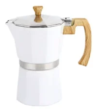 Cafetera Hudson 6 Pocillos Esmaltada Blanca