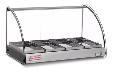 Mantenedor Comida Caliente Curvo Eléctrico 62cm Warmer Led