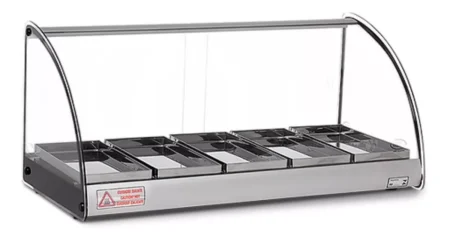 Mantenedor Comida Caliente Curvo Luz Led 220v 77cm Warmer