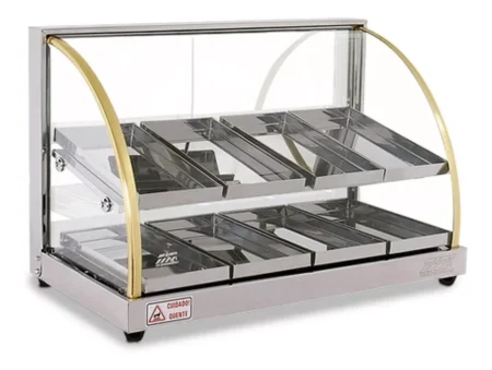 Mantenedor De Comida Caliente Curvo Eléctrico 63cm 2n Warmer
