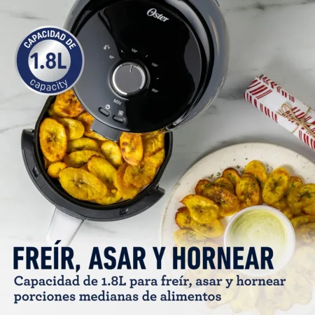 Freidora De Aire Oster Temporizador Antiadherente 1.8l Negra - Imagen 3