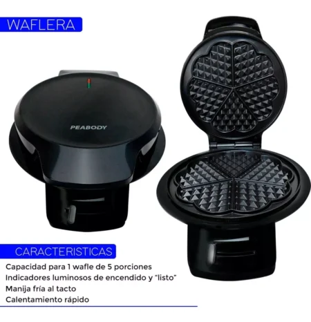 Wafleras 5 Porciones Antiadherente Industrial 1000w Pe-wm186 - Imagen 4